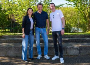 Im Bild (v.l.): Lisa Bieberbach, Thomas Stoek, Dominik Klein